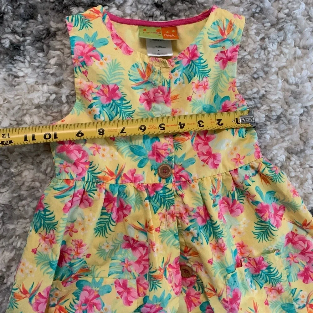 Penelope Mack Floral Sleeveless Button Down Dress Size 4T